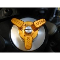 Pazzo 14mm Preload Adjusters suits Kawasaki / Suzuki / Triumph / Yamaha / Ducati - Gold