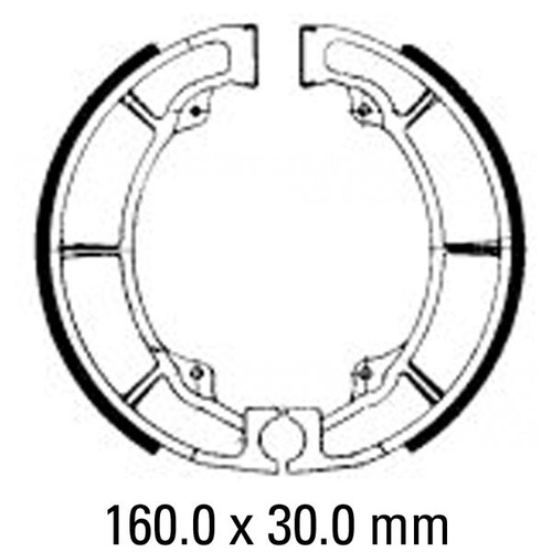 Ferodo FSB718 - Brake Shoe Set KAWASAKI ER5/GPZ500/VN250/W800