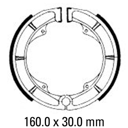 Ferodo FSB725 - Rear Brake Shoes HYOSUNG GV250 / SUZUKI GS GT